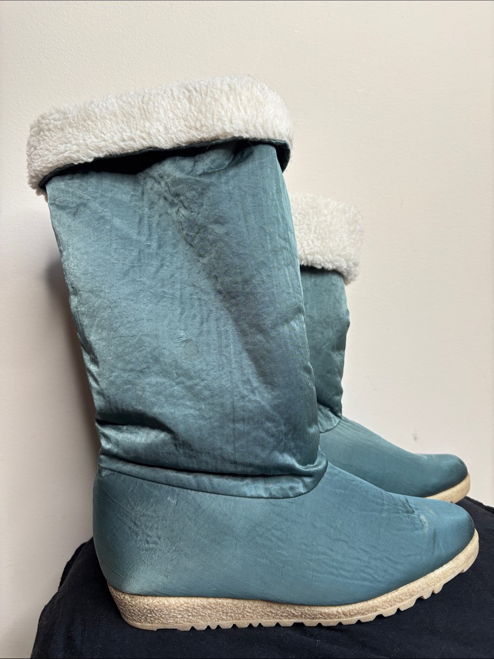 Vintage Linda Lundstrom Sherpa Lined Winter Boots Size 10